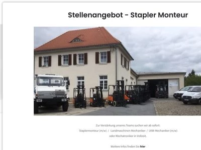 Website von Lausitzer Gabelstapler und Regalanlagen GmbH