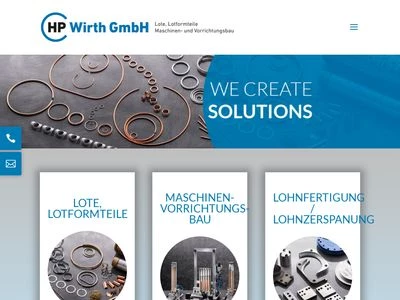 Website von H.P. Wirth GmbH