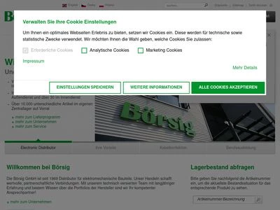 Website von Börsig GmbH