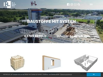 Website von H+L Baustoff GmbH