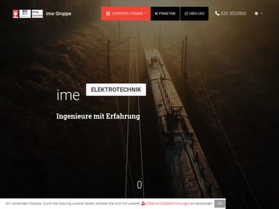Website von ime® Elektrotechnik GmbH