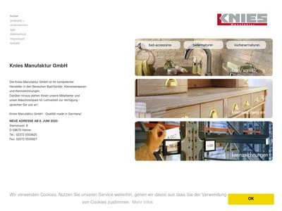 Website von Knies Manufaktur GmbH