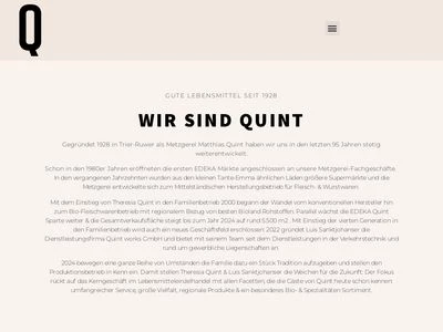 Website von QUINT GmbH & Co. KG