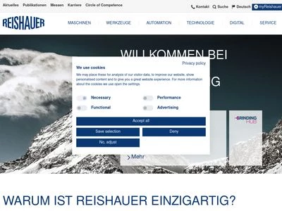 Website von Reishauer GmbH