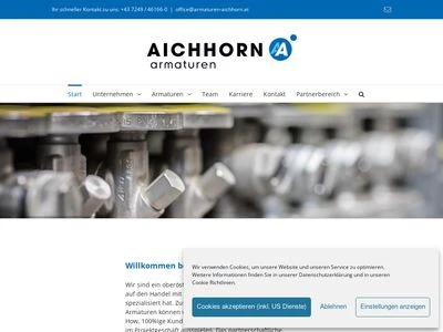 Website von Armaturen Aichhorn GesmbH