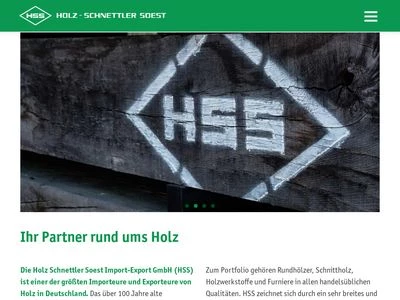 Website von Holz Schnettler Soest - Import - Export GmbH
