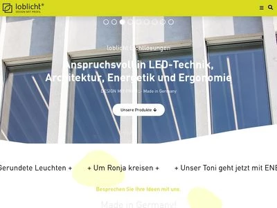Website von loblicht GmbH & Co. KG