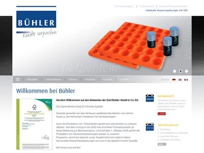 Website von Emil Bühler GmbH & Co. KG