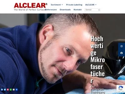 Website von ALCLEAR International GmbH