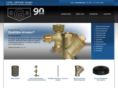 Website von Carl Gräwe GmbH