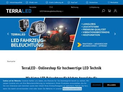 Website von TerraLED -  S&T Handels GmbH & Co KG