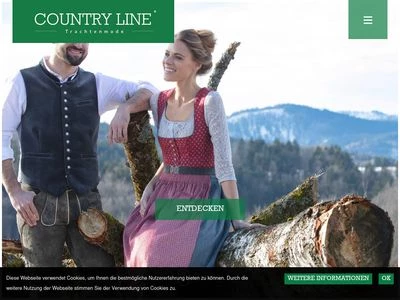 Website von Country Line Trachtenmoden GmbH
