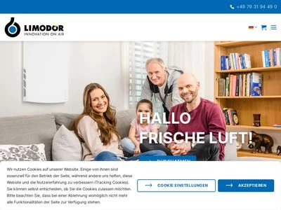 Website von LIMOT GmbH & Co. KG Lüftungstechnik