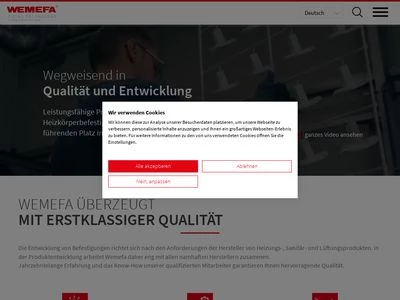 Website von Wemefa H. Christopeit GmbH