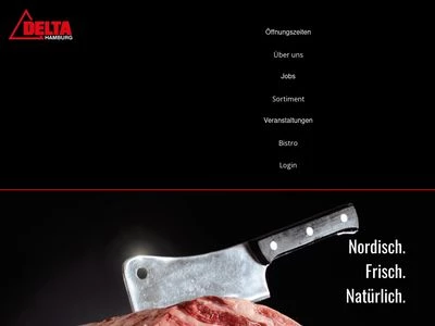Website von Delta Fleisch Handels GmbH