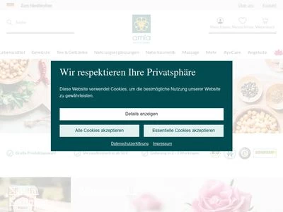 Website von Amla Natur GmbH