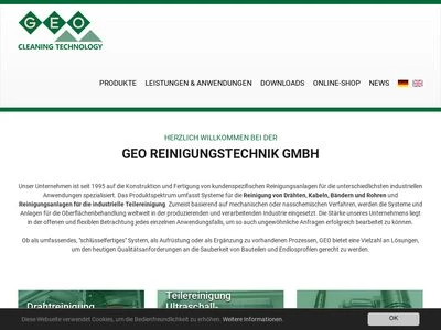 Website von GEO-Reinigungstechnik GmbH