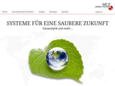 Website von Umwelttechnik MCZ GmbH