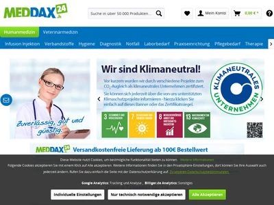 Website von mediparts GmbH