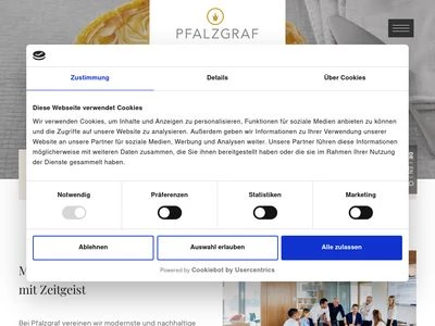 Website von Pfalzgraf Konditorei GmbH