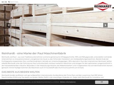 Website von PAUL Maschinenfabrik GmbH & Co. KG