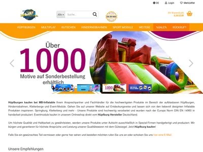Website von MB-Inflatable (Leas GmbH)
