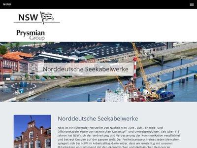 Website von Norddeutsche Seekabelwerke GmbH