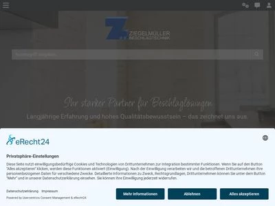 Website von Ziegelmüller Beschlagtechnik e. K.