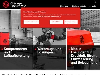 Website von Chicago Pneumatic - Desoutter GmbH