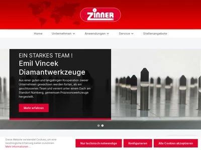 Website von ZINNER GmbH