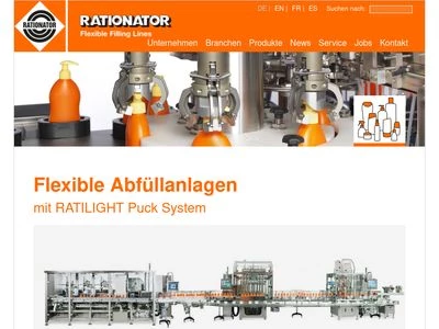 Website von RATIONATOR Maschinenbau GmbH