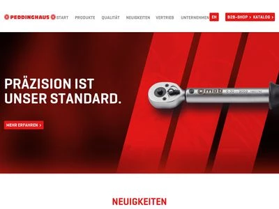 Website von Peddinghaus Handwerkzeuge Vertriebs GmbH