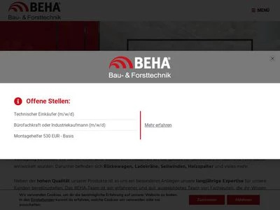 Website von Georg BEHA Bau- und Forsttechnik