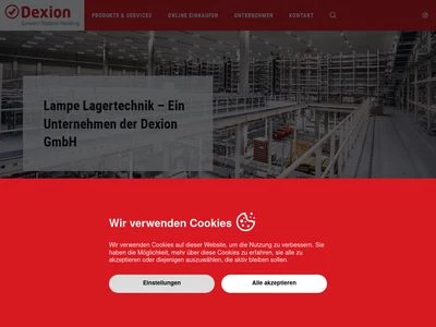 Website von Lampe Lagertechnik GmbH