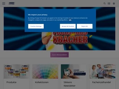 Website von Akzo Nobel Deco GmbH - Sikkens