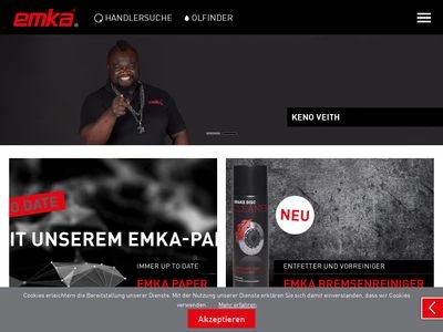 Website von  EMKA Schmiertechnik GmbH
