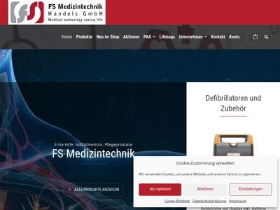 Website von FS-Medizintechnik GmbH