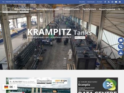 Website von Krampitz Tanksystem GmbH