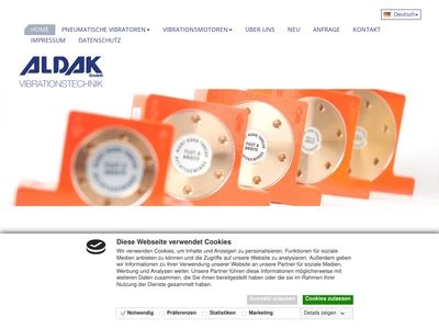 Website von Aldak GmbH