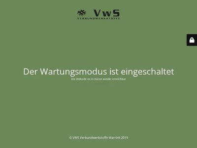 Website von VWS VERBUNDWERKSTOFFE WARRINK