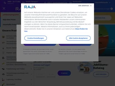 Website von RAJAPACK GmbH