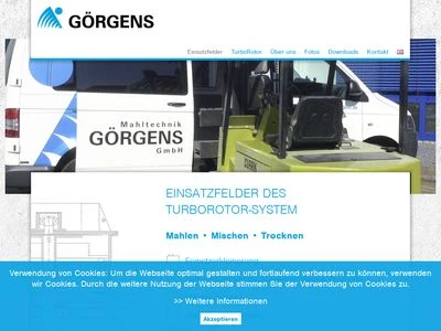 Website von Mahltechnik Görgens GmbH