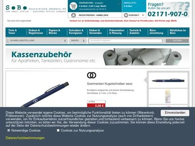 Website von SoBo Deutschland GmbH & Co. KG