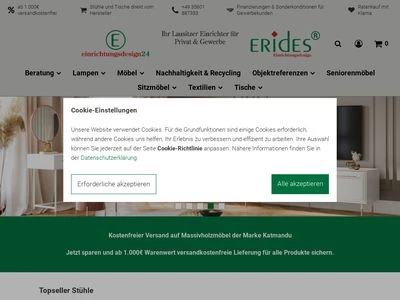 Website von Erides GmbH