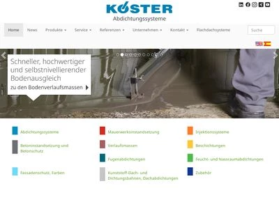 Website von KÖSTER BAUCHEMIE AG