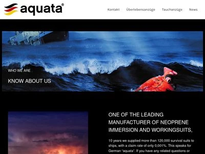 Website von Aquata Produktions- und Entwicklungsgesellschaft mbH