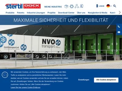 Website von Stertil GmbH