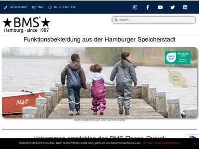Website von BMS Bernd Michael Schröder Sailing Wear GmbH