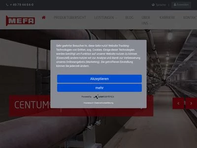 Website von MEFA Befestigungs- und Montagesysteme GmbH
