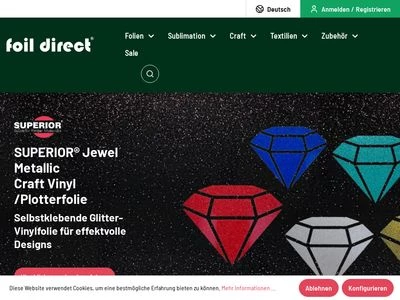 Website von foil direct GmbH
